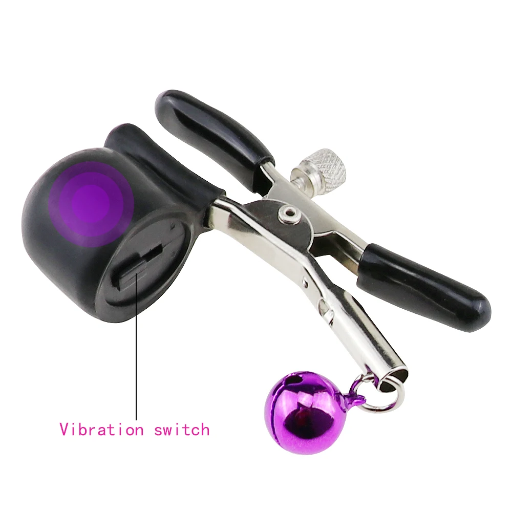 Electric Nipple Clamps Vibrator Adjustable Entertainment Clip Breast Stimulator Massager Women Sex Toy Adult Game