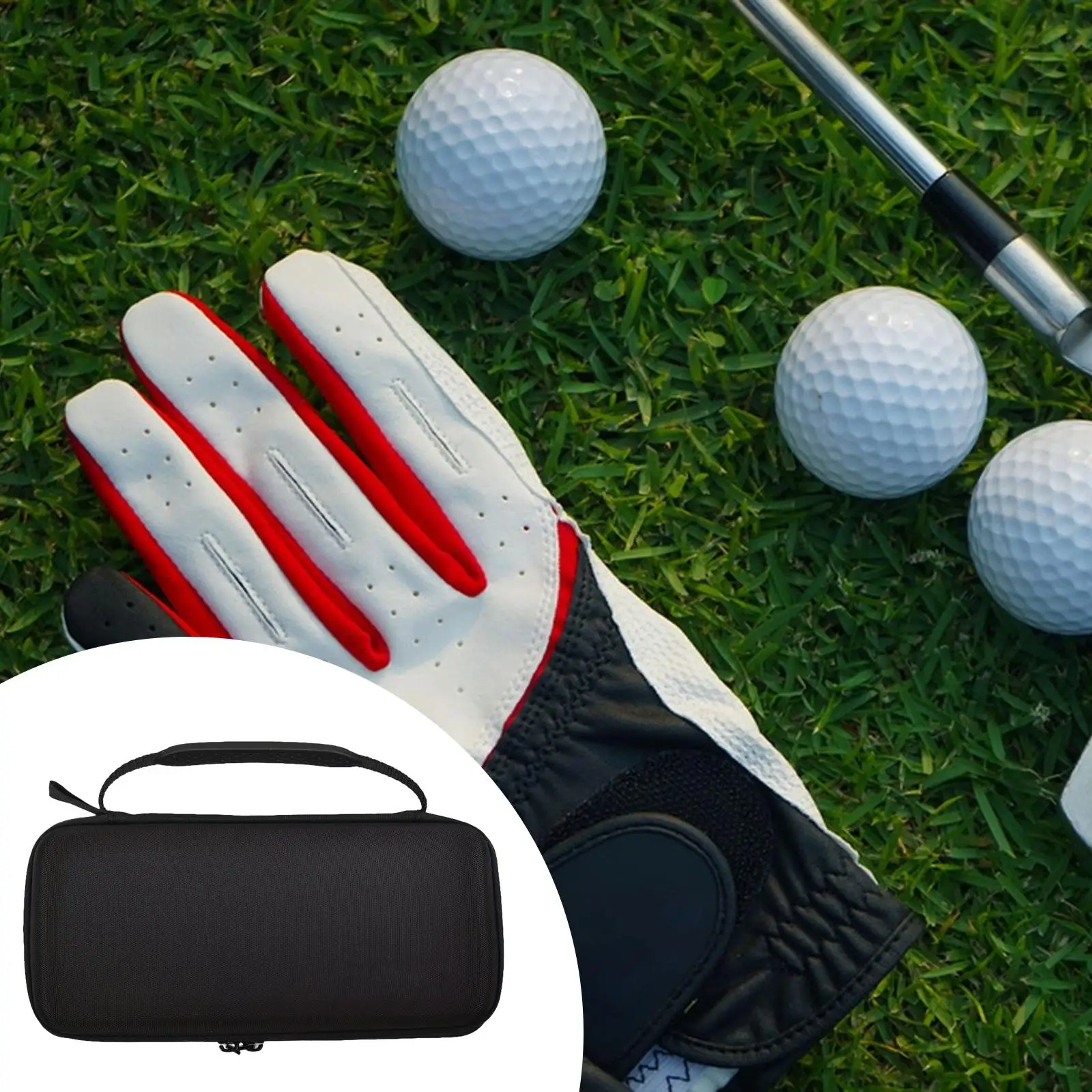 Portable Golf Case with Pocket Organizer Carry Bag EVA Material Storage for Tees Ball Markers for Golf Supplies Equipment