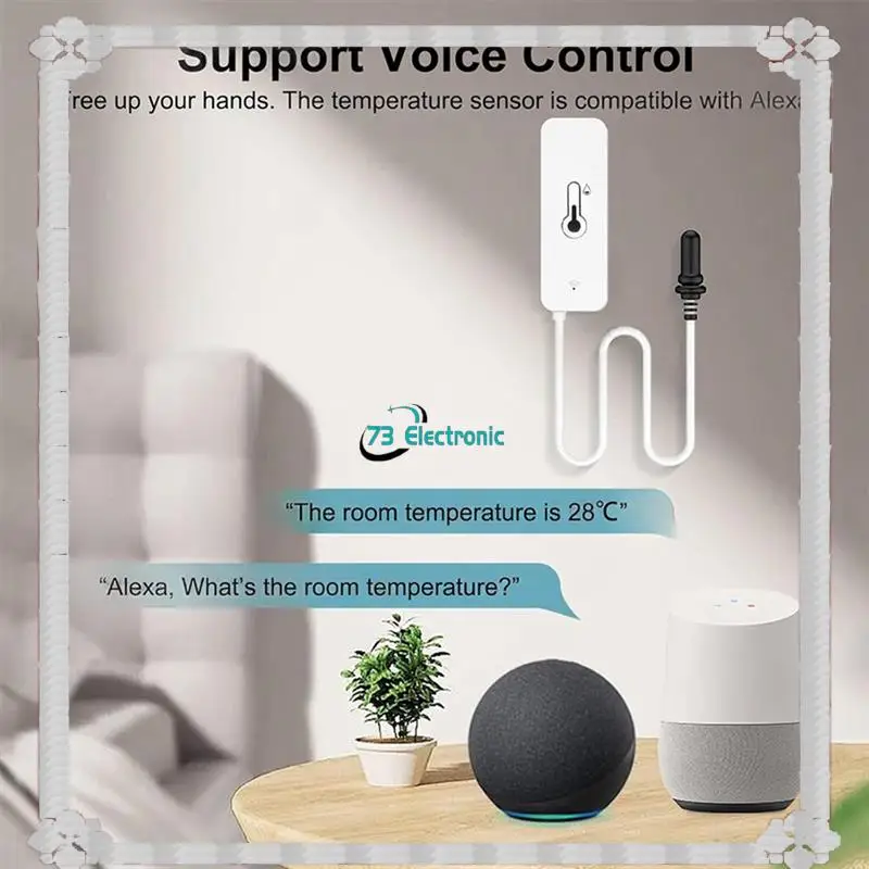 24-Hour Delivery Tuya Wifi Temperature Humidity Sensor With External Probe Wireless App Monitoring For Freezer Fish Tank For Fre
