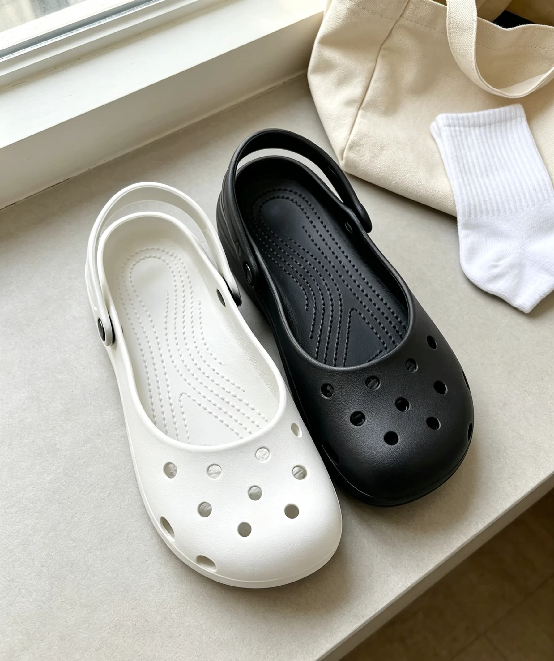 Damen-Loafer mit perforierter Sohle, weich gepolsterte Ballerinas, bequeme, rutschfeste Damenschuhe für den Alltag, geeignet für Spaziergänge am Strand. – Detail 3