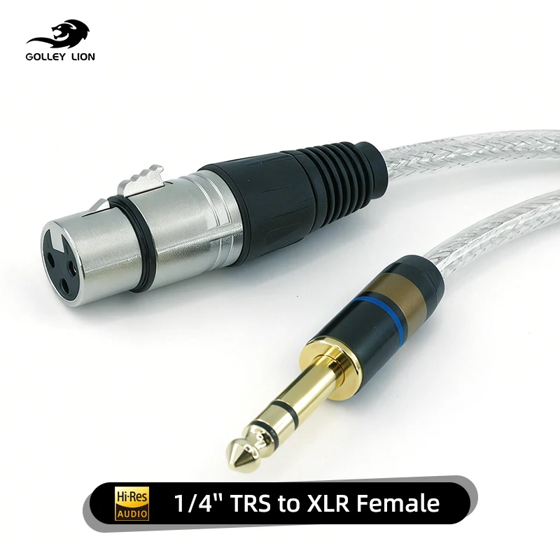 

Кабель TRS 1/4 дюйма (6,35 мм) на XLR (гнездо), сбалансированный, для профессионального использования в гитарах, микшерах и студиях звукозаписи