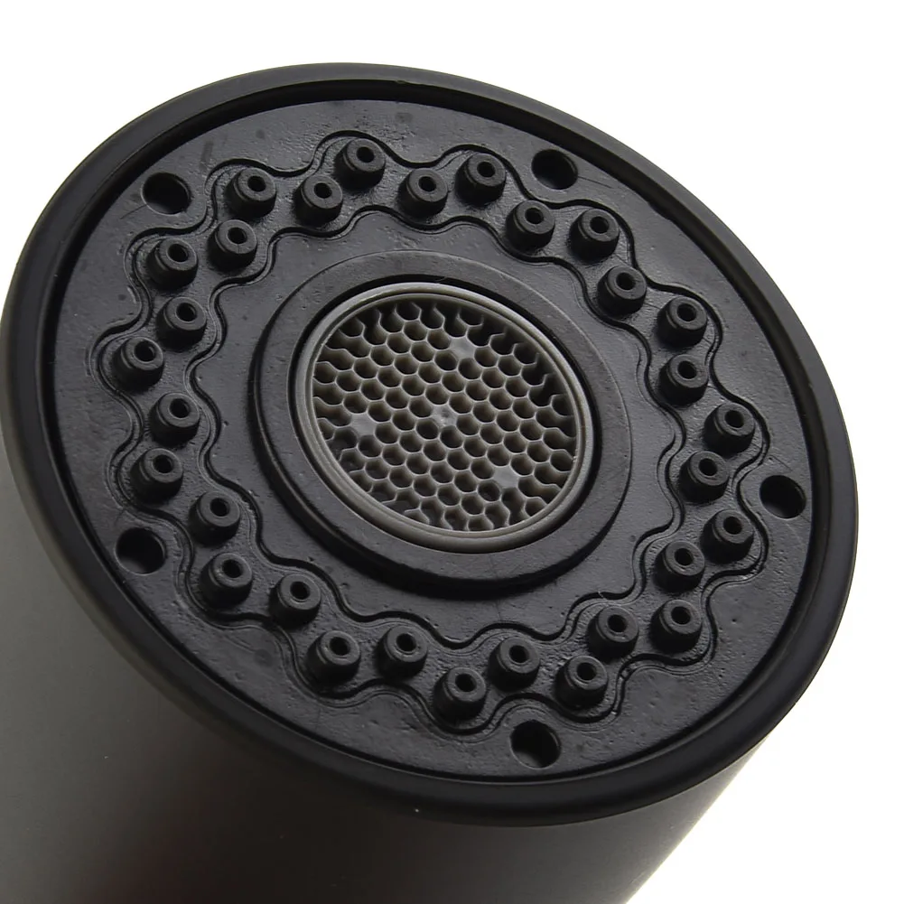 Water Saving Aerator Spray Tap Head Home Kitchen Sink Housework Kitchen 1/2 In ABS Black Brushed Bubbling Rain Swivel