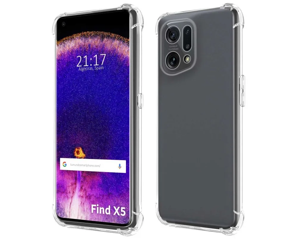 Transparent shockproof silicone case for Oppo Find X5 5G