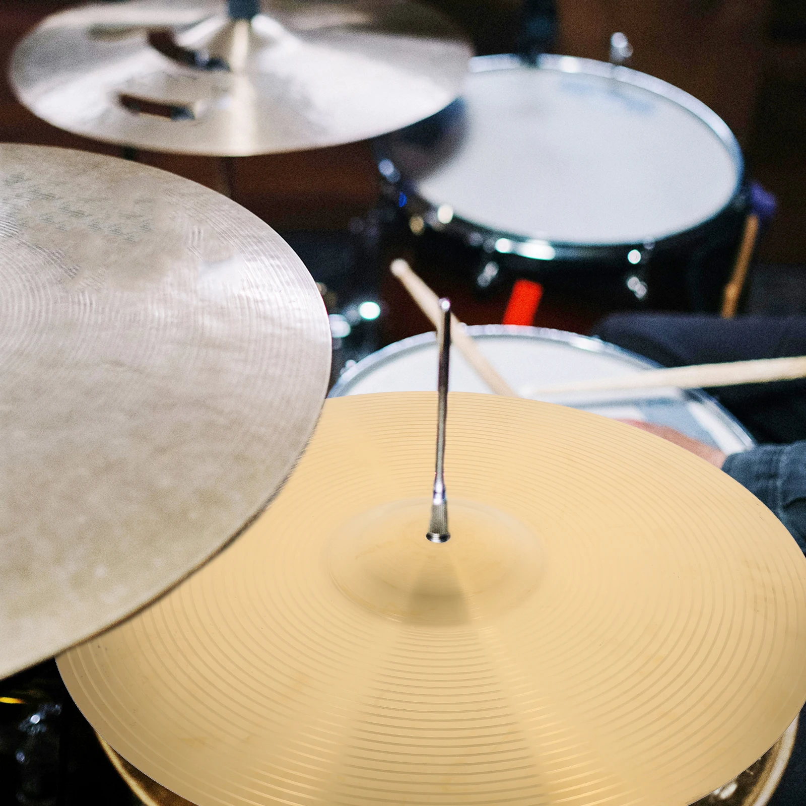 

Steel Cymbal Set Professional Performance Drum Cymbals Bass Practice Golden Brass Alloy