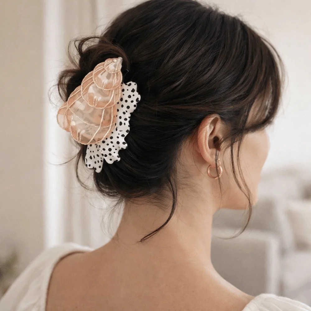 

Korean Style Ocean Series Hair Claw Beach Headwear High Ponytail Clip Conch Hair Claw Acetic Acid Hair Accessories