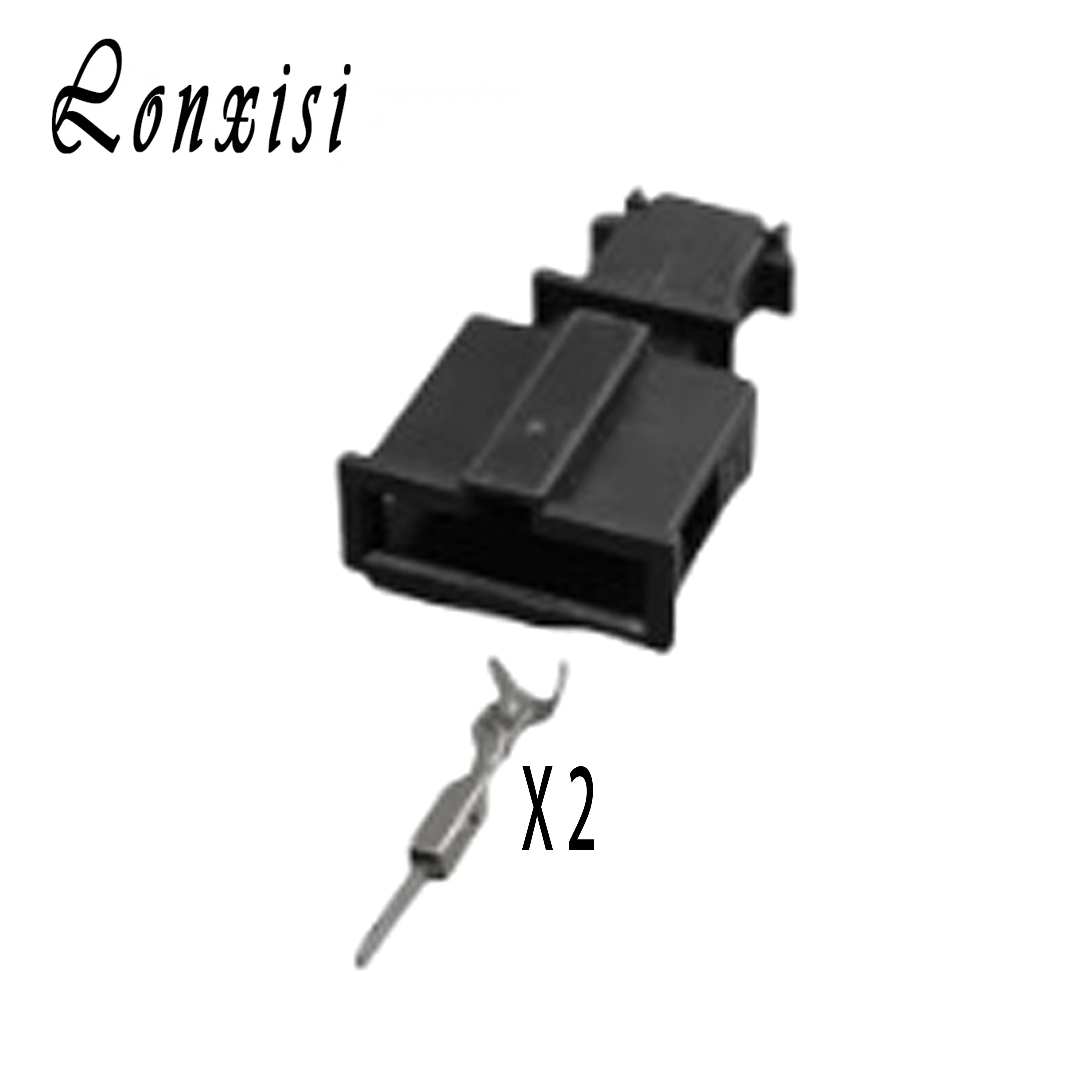 Connettore Elettrico Auto a 2 Pin 1J0971972 3B0972712 Nero per Luce Targa e Bagagliaio, Maschio e Femmina 1.5MM