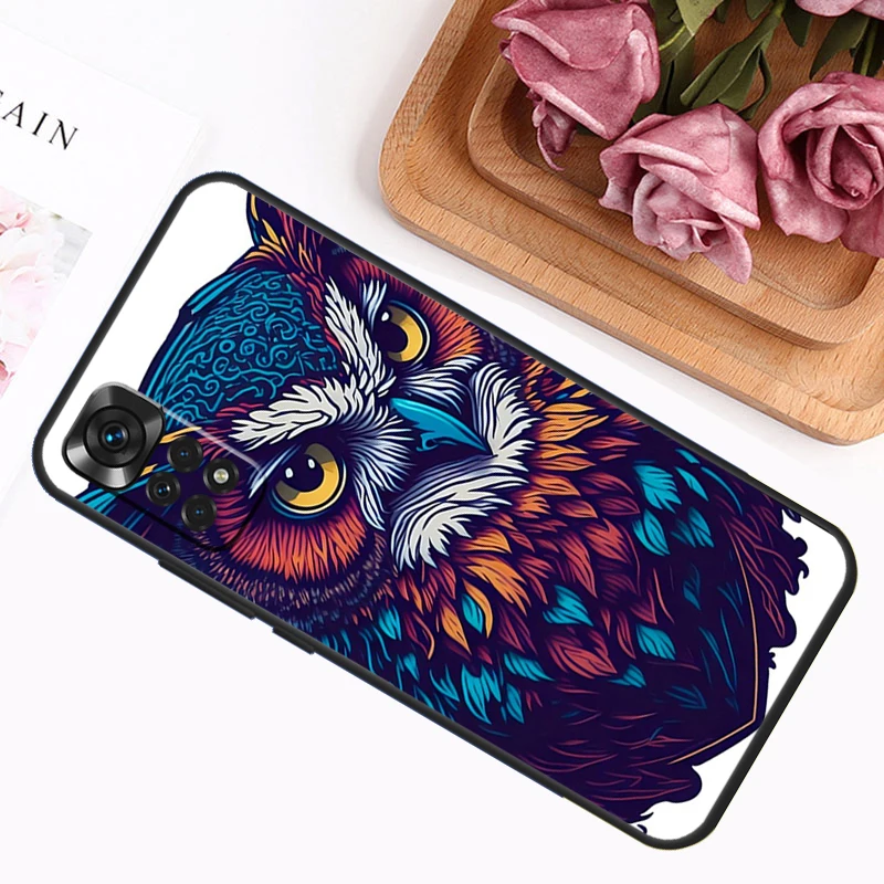 Cartoon Owl Case For Xiaomi Redmi Note 12 8 9 10 11 Pro Note 12S 11S 10S 9S 9A 9C 9T 10A 10C 12C Cover