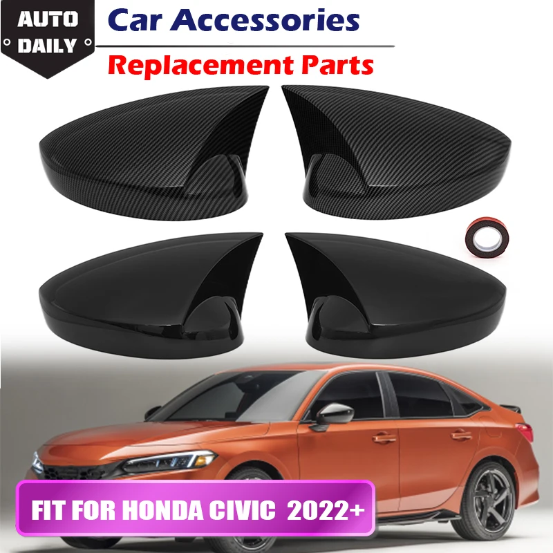 

Rearview Mirror Cover Caps Side Wing Rear view Covers Shell Cap Housing With/No Turn Signal Light Fit Honda Civic 11th 2022-2023