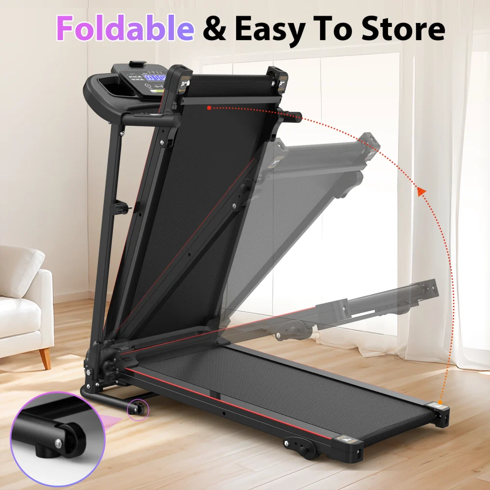 Folding Treadmill with Incline - Home Gym Electric Machine review and price
