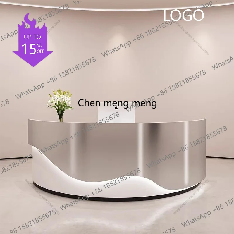 

D5556 Nordic Simple Cashier Counter Modern High-End Company Reception Desk Medical Beauty Dental Clinic Office Furniture pulpito