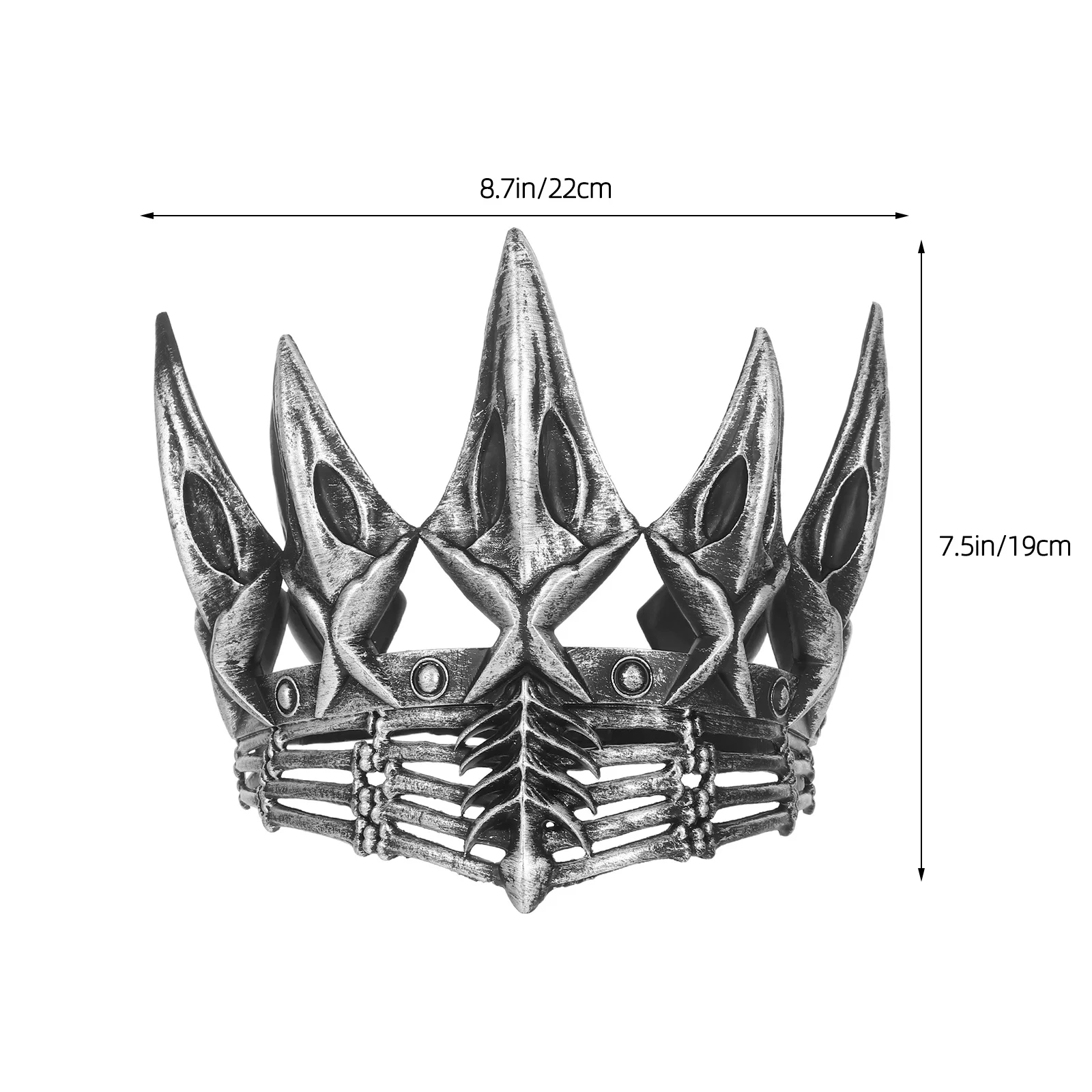 تاج تنكري للحفلات القوطية للرجال والنساء، غطاء رأس فاخر للهالوين والحفلات الراقصة، إكسسوار أنيق للبالغين، هدية مجوهرات