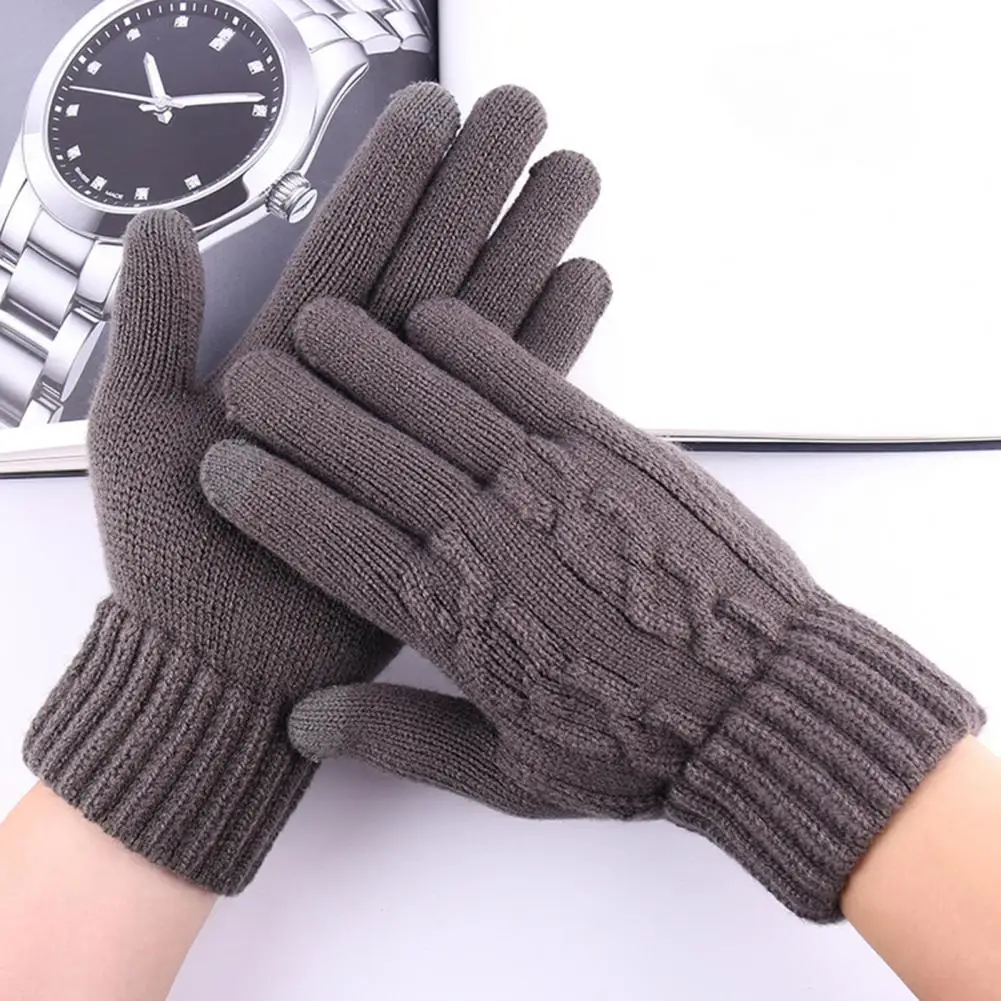 Guantes con estampado de rayas, guantes de ciclismo de invierno con antideslizantes, guantes Unisex a prueba de frío para montar, retención de calor gruesa