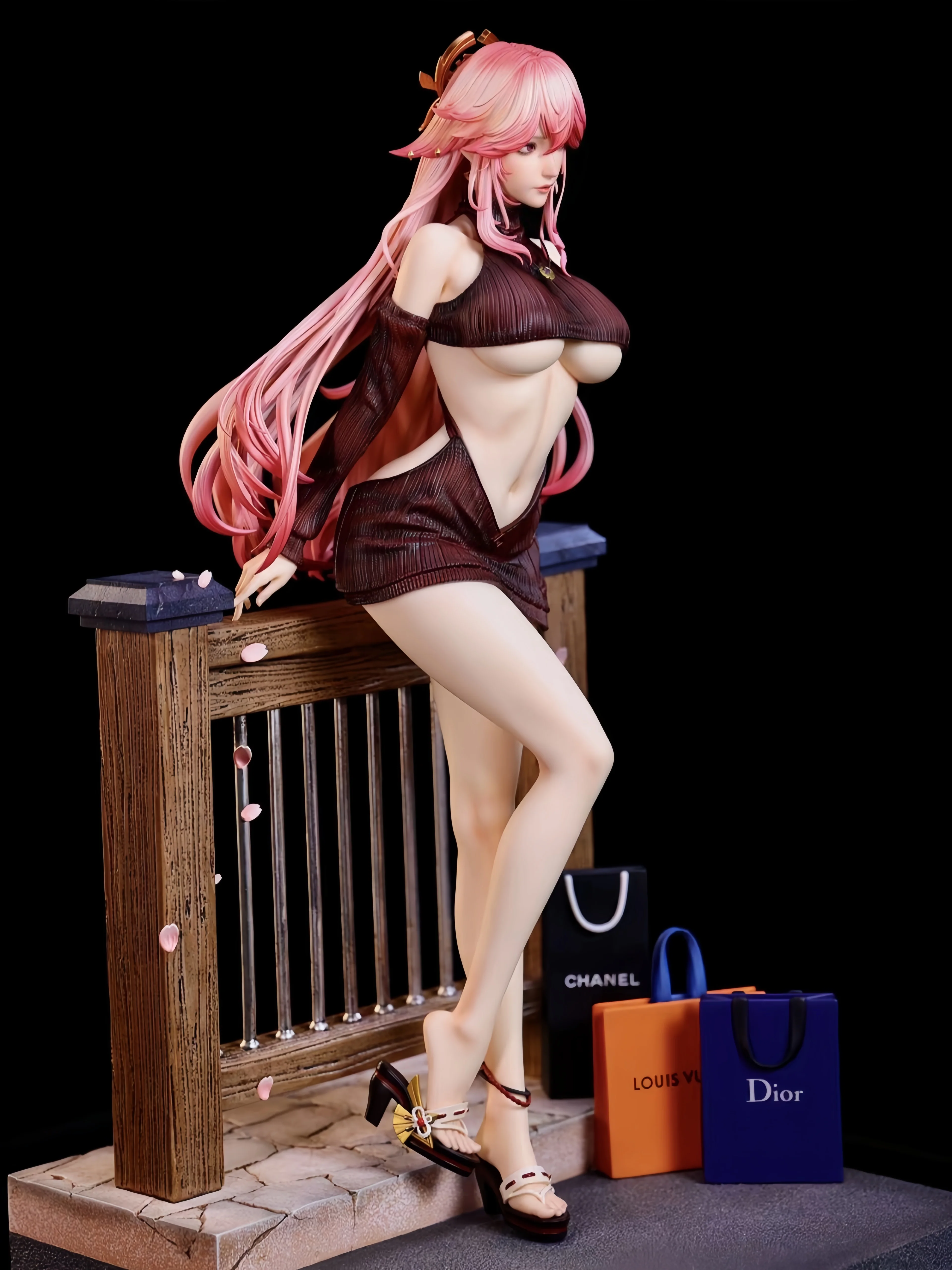 Genshin Impact Figure Yae Miko Figures Sexy Girl Statue Model Doll Collection Room Decoration Toys Friends Christmas Gifts