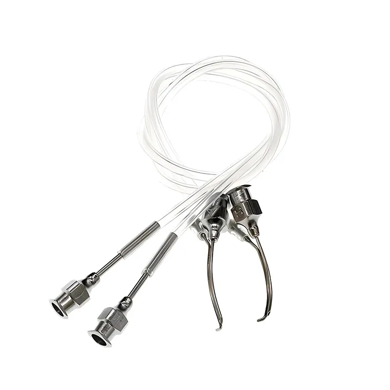 จักษุวิทยา 12 นาฬิกาอุปกรณ์ดูดเข็มดูดหลอดคู่ Ophthalmic ชลประทานเข็มเบอร์ 6 7 8 9 #