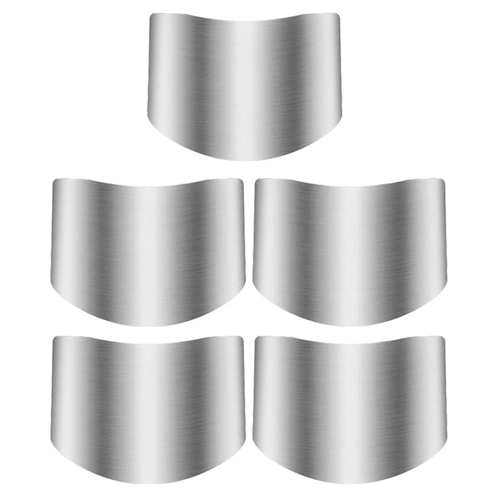 

5Pcs Stainless Steel Finger Guard Hand Protector Cut Safety Tool for Kitchen Slicing Cutting Chopping Dicing Slice Finger Guard