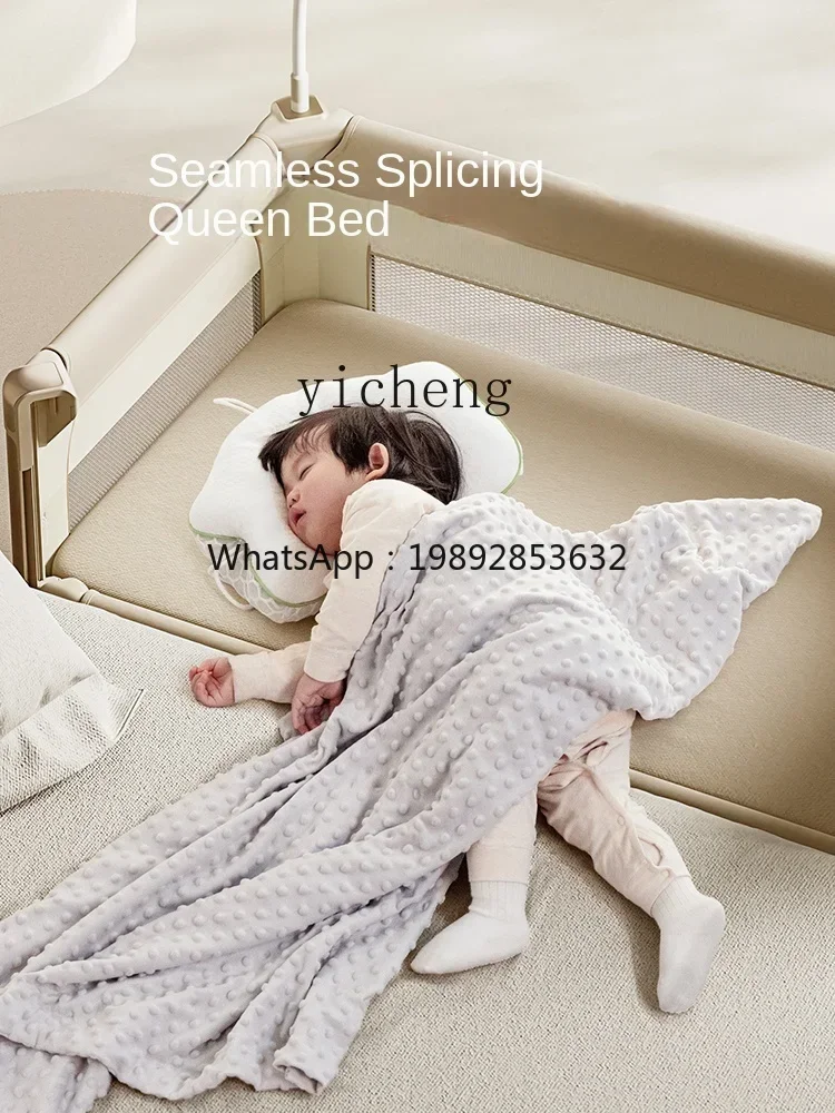 Smart Baby Bed Foldable Splicing Big Movable Newborn Baby Bed Diaper-Changing Table Babies' Bed