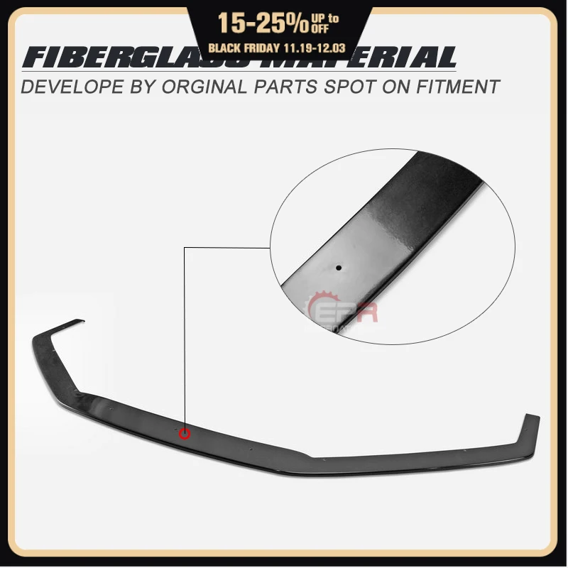 

EPA Style Fiberglass Front Bottom Splitter Fit For Honda FK8 Civic Type R EV Lip FRP Bumper Under Spoiler Fiber Glass Body Kit