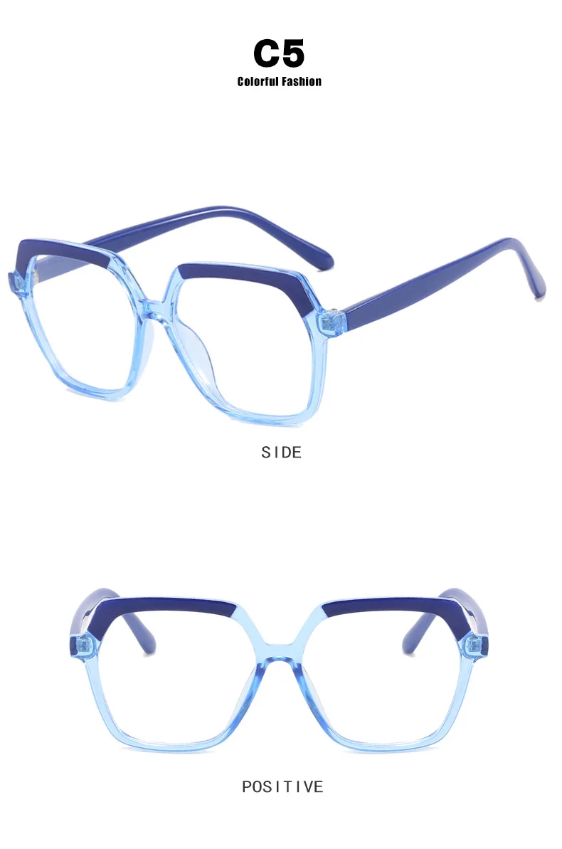 Mode Unregelmäßige Femel Marke Design Verschiedene Farben Rahmen Photochrome Anti Blau Licht Frauen Lesebrille Mehrere Grad – Detail 11