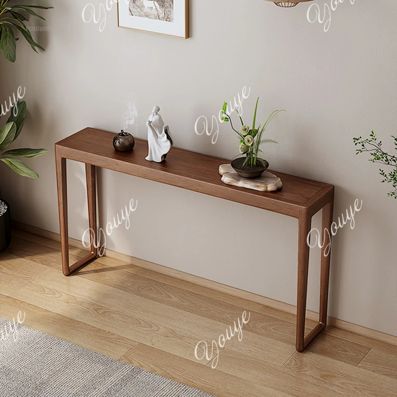 

New Chinese Solid Wood Console Tables Home Long Hallway Table Light Luxury Ultra-narrow Strip Case Console Table for Living Room