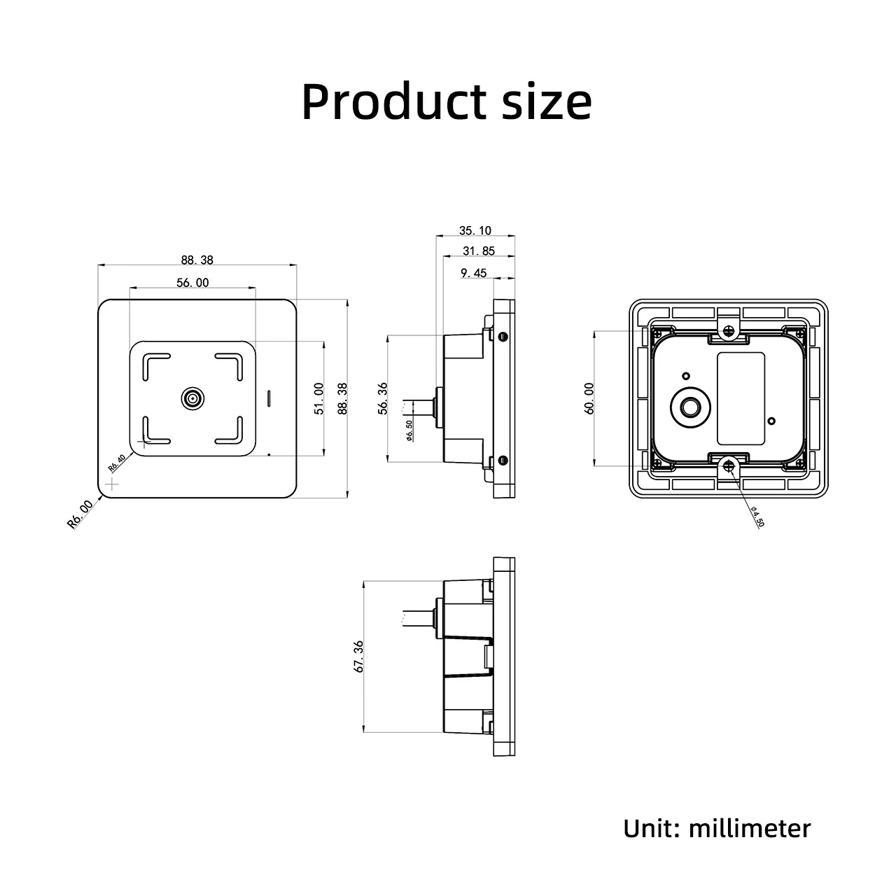 M350 QR-codelezermodule NFC-scanner en deurpoortproduct voor scantoepassingen voor toegangscontrolesystemen