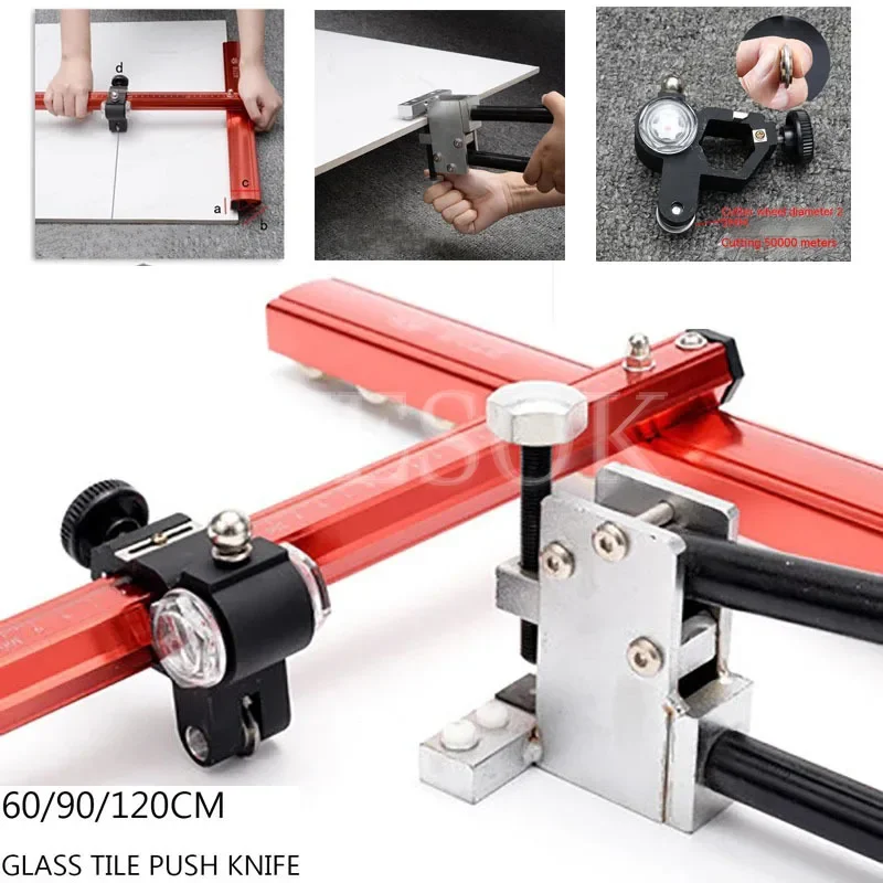 60/90/120CM Glass Tile Push Knife Ceramic Tile Opener Vitrified Brick Rock Cutter Slab Cutting Machine Cut Tools With Pliers