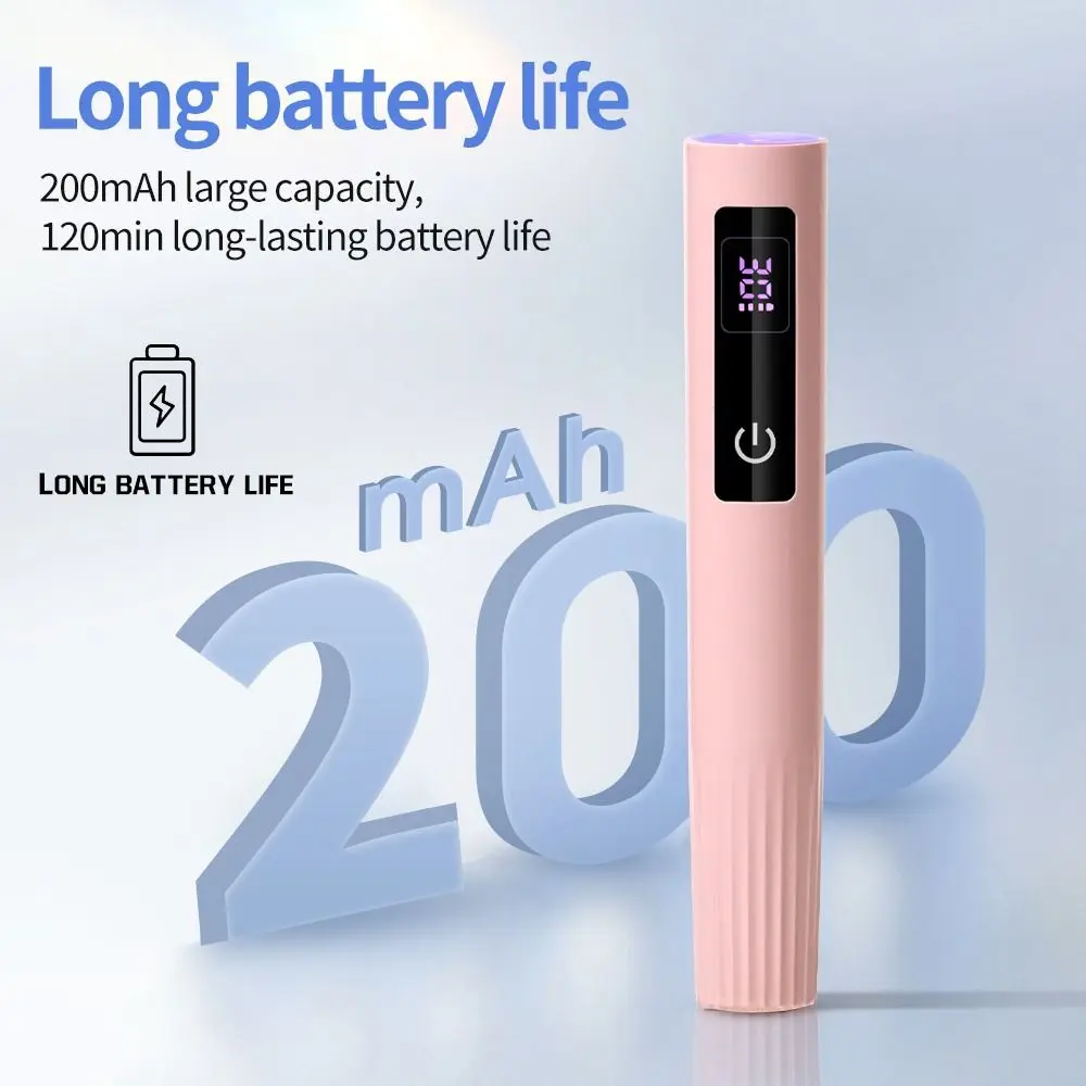 Lámpara secadora de uñas de mano, recargable por USB, Control de pantalla táctil, lámpara LED UV para uñas, lámpara artística de uñas de secado rápido, uso en salón en casa