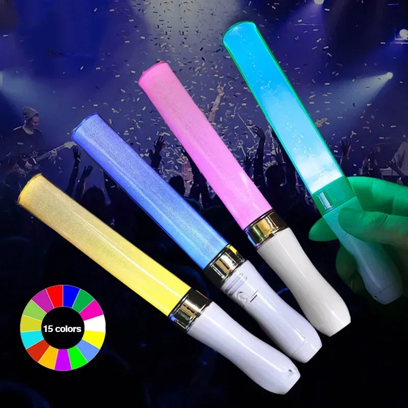 Palos de luz Kpop de 15 colores, barra luminosa para concierto, materiales brillantes para Idol, fiesta de cumpleaños