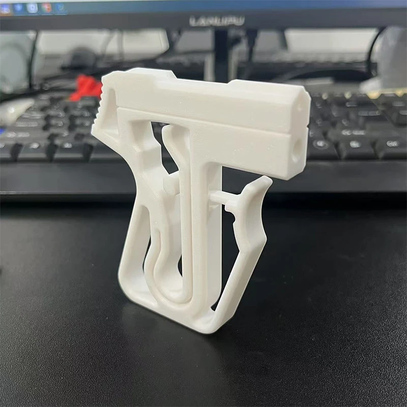 مسواك صغيرة قاذفة مسدس لعبة مضحك اطلاق النار اللعب ثلاثية الأبعاد مطبوعة نموذج هدية الرياضة في الهواء الطلق الضغط اللعب #4