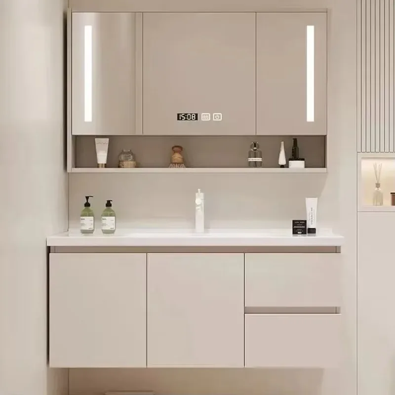 

New American modern sink solid wood painting bathroom cabinet bathroom vanity cabinet with sink