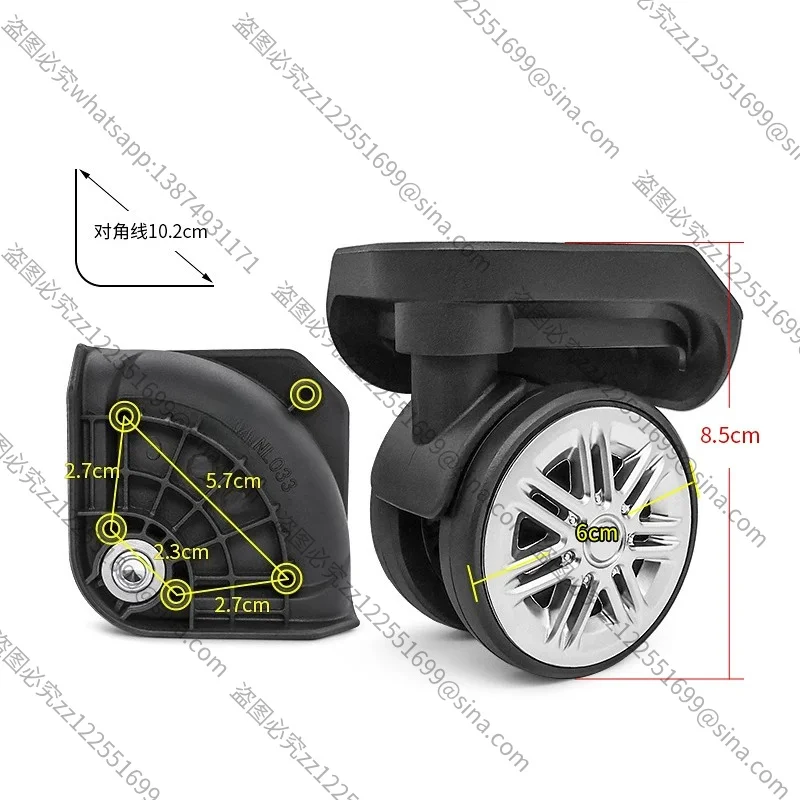 For Suitcase Wheel Replacement Trolley Case Parts NL033, Universal Wheels, Silent Wheels, and Travel Suitcase Roller Repair