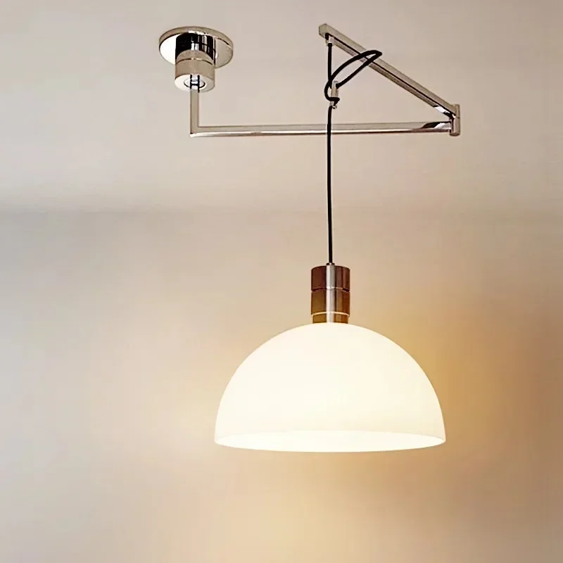 

Modern Creative Penndant Lights Shift Telescopic Long Pole Chandelier Living Room Study Restaurant Simple Rocker Arm Adjustable