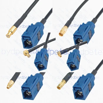 NO.4 Fakra-c Femlae כחול 5005 MCX MMCX זווית נכונה RG174 כבל עבור GSM נייד הגלובלי נייד תקשורת מערכת 50 אוהם כבל