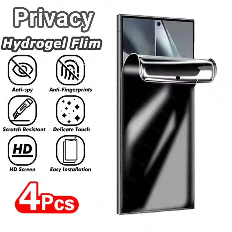 4Pcs Privacy Hydrogel Film For Xiaomi Mi 13 12 11 Lite 13T 12T 11T Pro 12S Ultra 11i 12X 5G 10 9 Pro Anti-Spy Screen Protectors