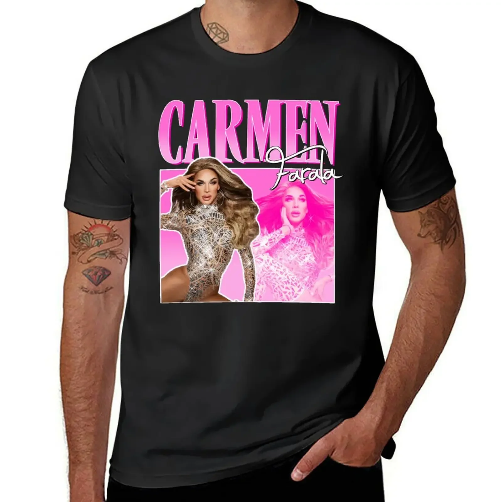 

Carmen Farala Drag Race Spain Retro Vintage 80's T-Shirt tees custom shirt vintage clothes oversizeds plain black t shirts men