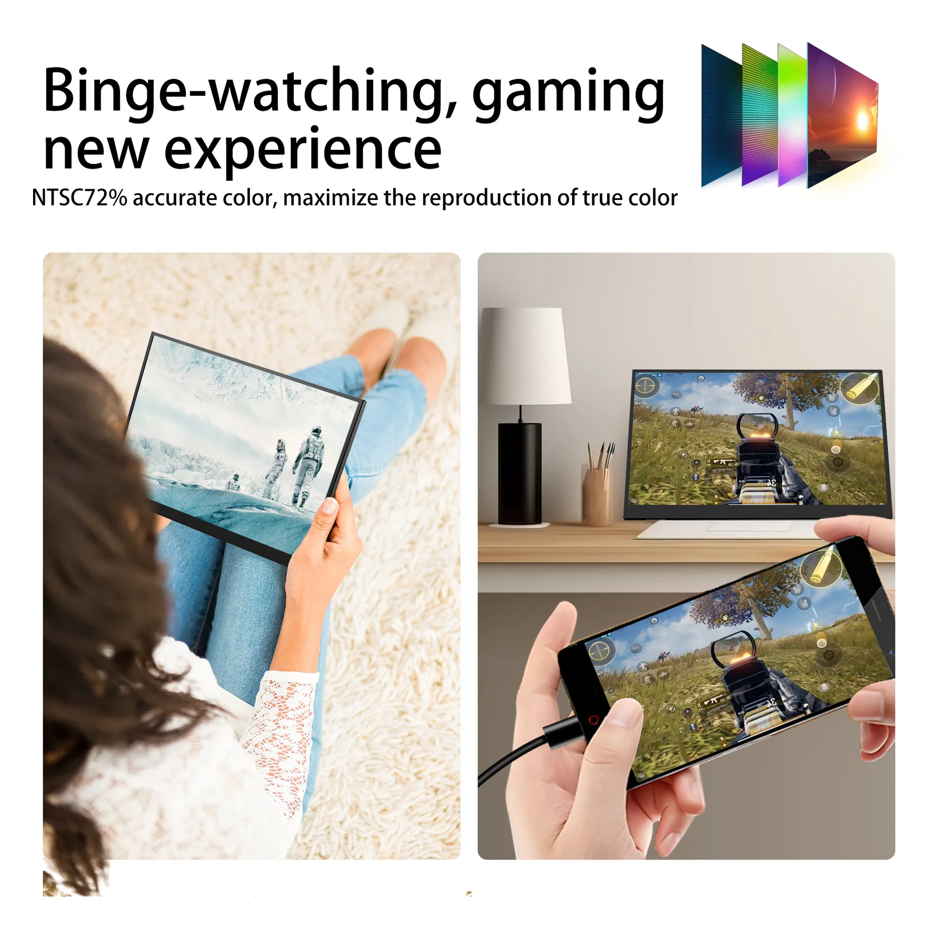 15.6 นิ้ว 10 จุดแบบพกพาจอแสดงผล 19:6 หน้าจอ 1920*1080P ultra HDMI ประเภท C สําหรับ PS4/5 สวิทช์โทรศัพท์ตาราง PC Pad