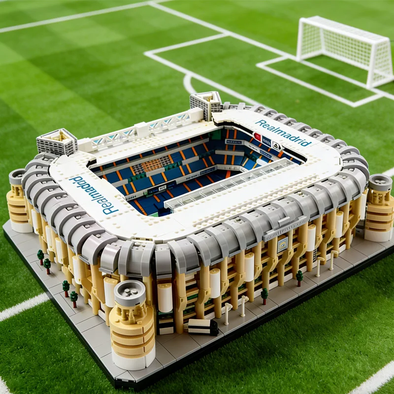 

5878 Pcs Santiago Bernabeu Stadium Architecture City Model Building Blocks Bricks Adult Toys Gift Home Decoration ﻿10299