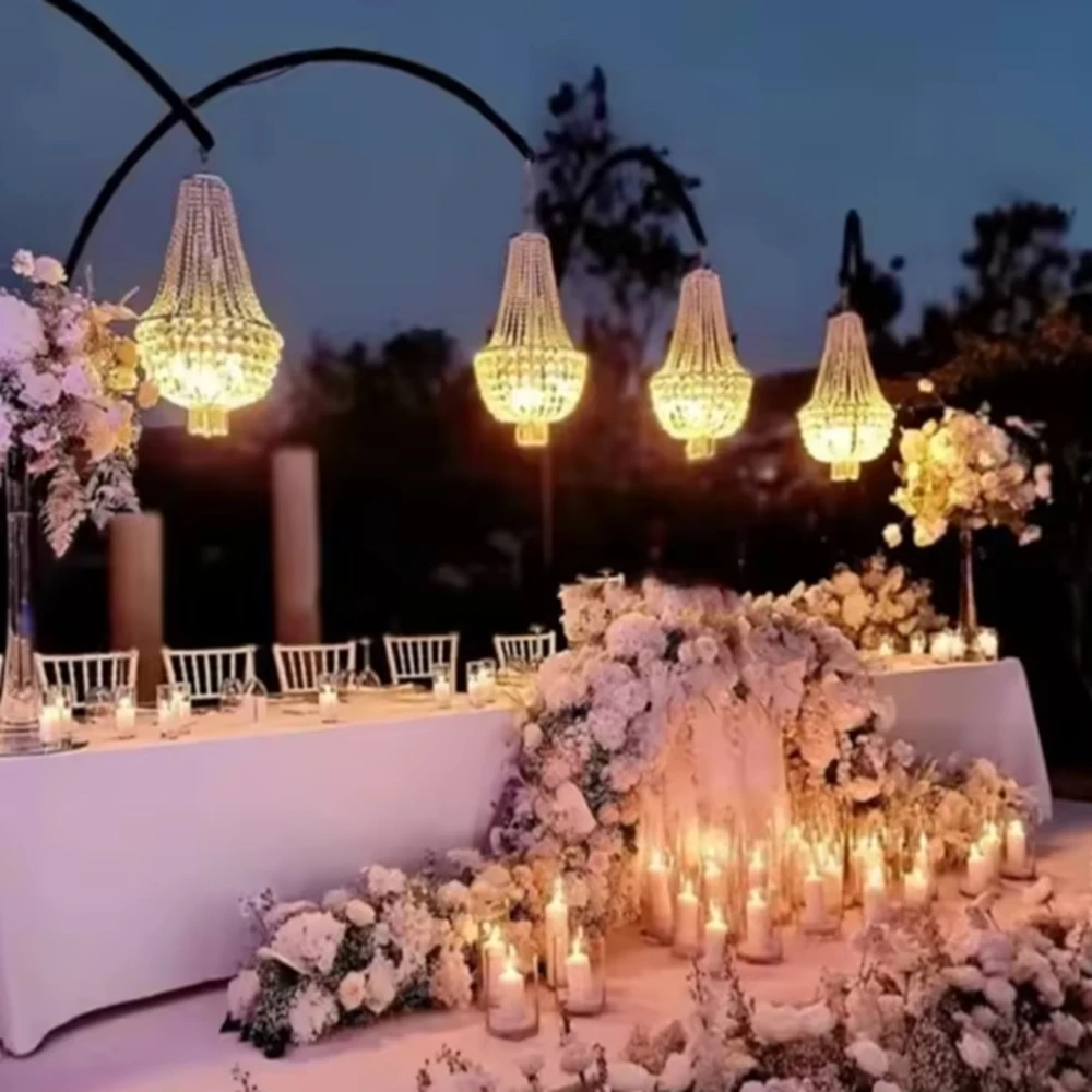 10pcs  DIY wedding decorative props party event stage battery LED chandelier centerpiece decor for Engagement