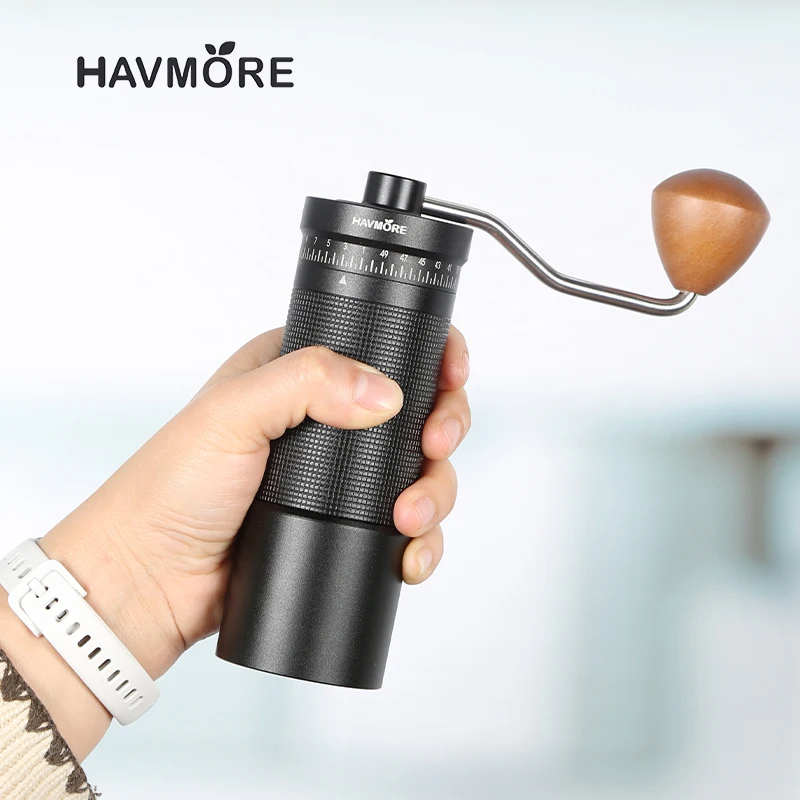 

Ручная кофемолка с корпусом из алюминиевого сплава и внешней регулировкой помола