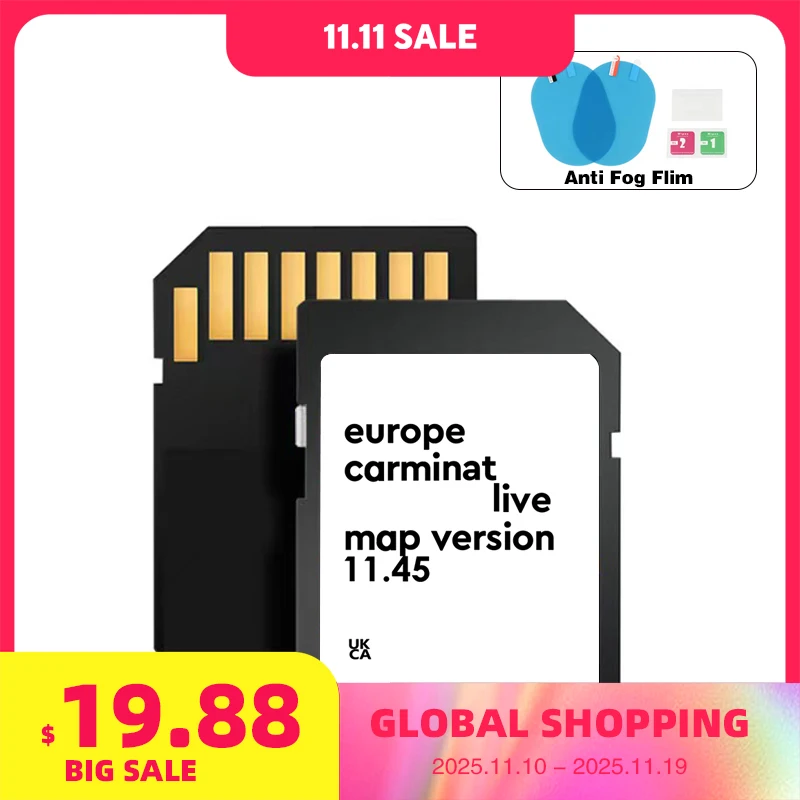 

for Renault Megane Clio Laguna Car Navigation Carminal Live 11.45 Sat Nav Part 8201756572 SD Card Update Europe 2025 Maps 8GB