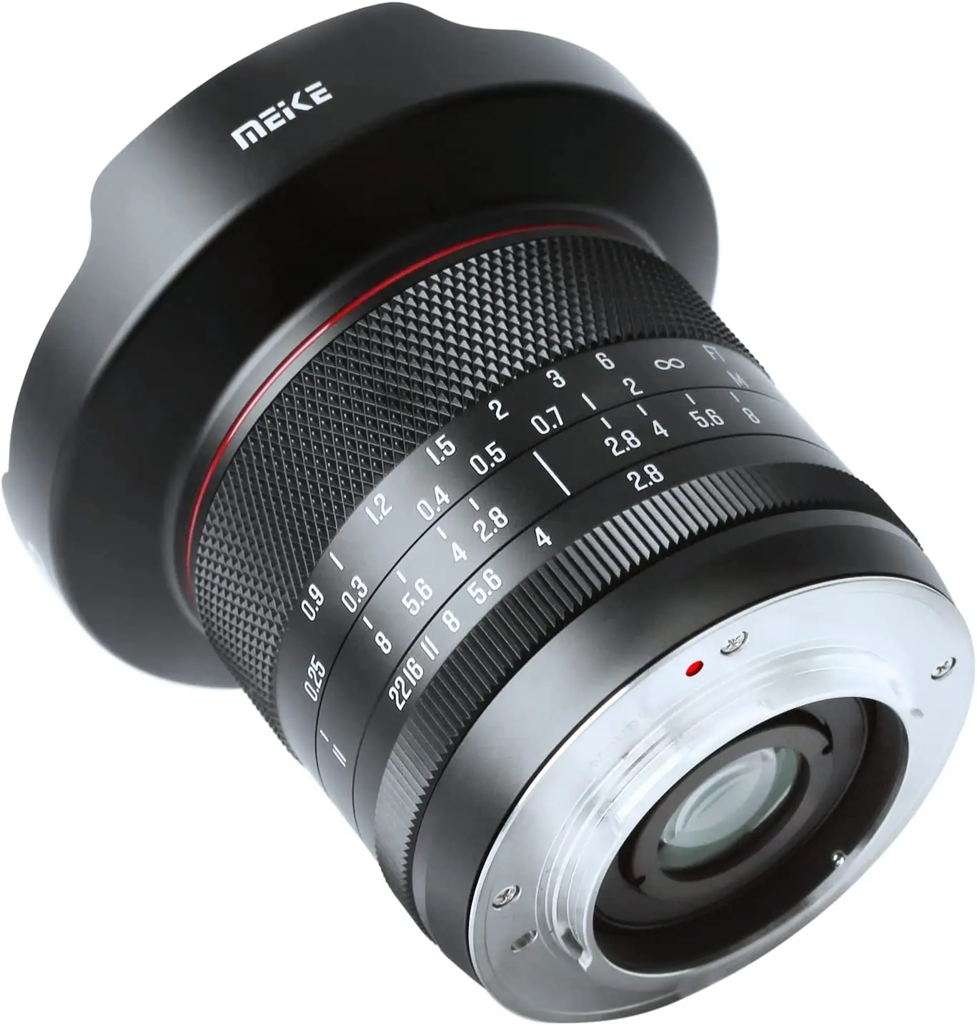 Meike 8mm F2.8 Prime Manual Focus Ultra-wide Angle and Zero Distortion Lens for Panasonic Lumix/ Olympus Micro 4/3 M43 Cameras