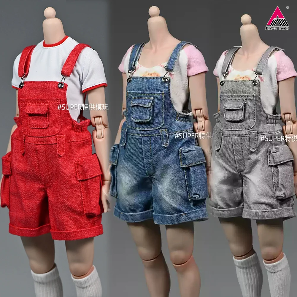 

In Stock 1/6 Scale Female Cowboy Overalls Shorts Workwear Clothes Model Fit 12'' Worldbox AT201 Soldier Action Figure Body Dolls