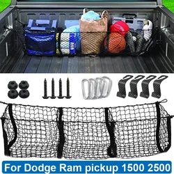 For Dodge Ram pickup 1500 2500 3500 4500 5500 SRT-10 4x4 DRW Van 3/4 Pocket Cargo Net Trunk Luggage Storage Organiser Mesh