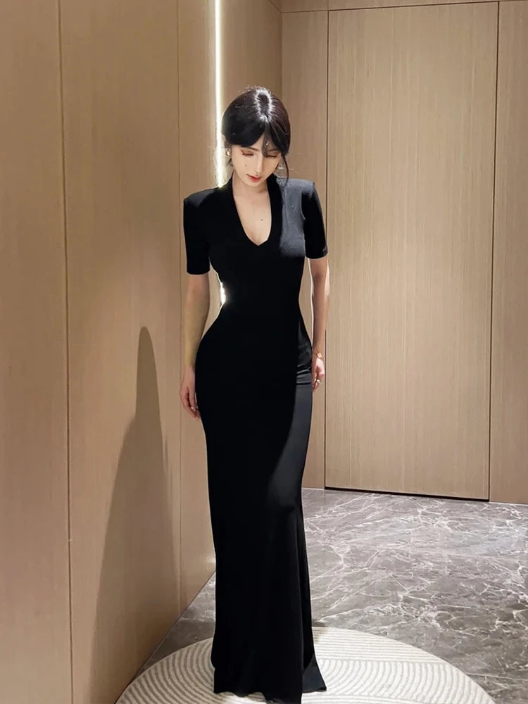 

Летнее облегающее платье-миди Ele V-ne для полных женщин, сексуальное, повседневное, из полиэфирного волокна, от XZY