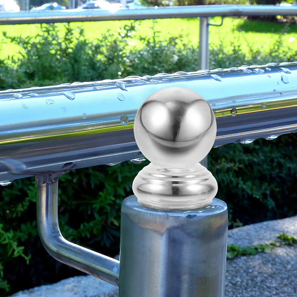 2Pcs Rustproof Stainless Steel Garden Gazing Globe Stand Outdoor Sphere Displaying Base Wide Rim Ball Holder for Long Term Use