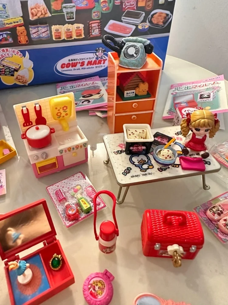 New  Anime Showa Retro Memories My Room Blind Box Action Figure Pvc Miniature Scene Model Statue Rement Twisted Egg Gift Toy