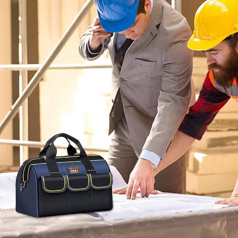 Tool Bag Organizer Water Resistant Tool Carrying Bag Multi-Pocket Storage Bag Maintenance Tool Storage Pouch For Electricians