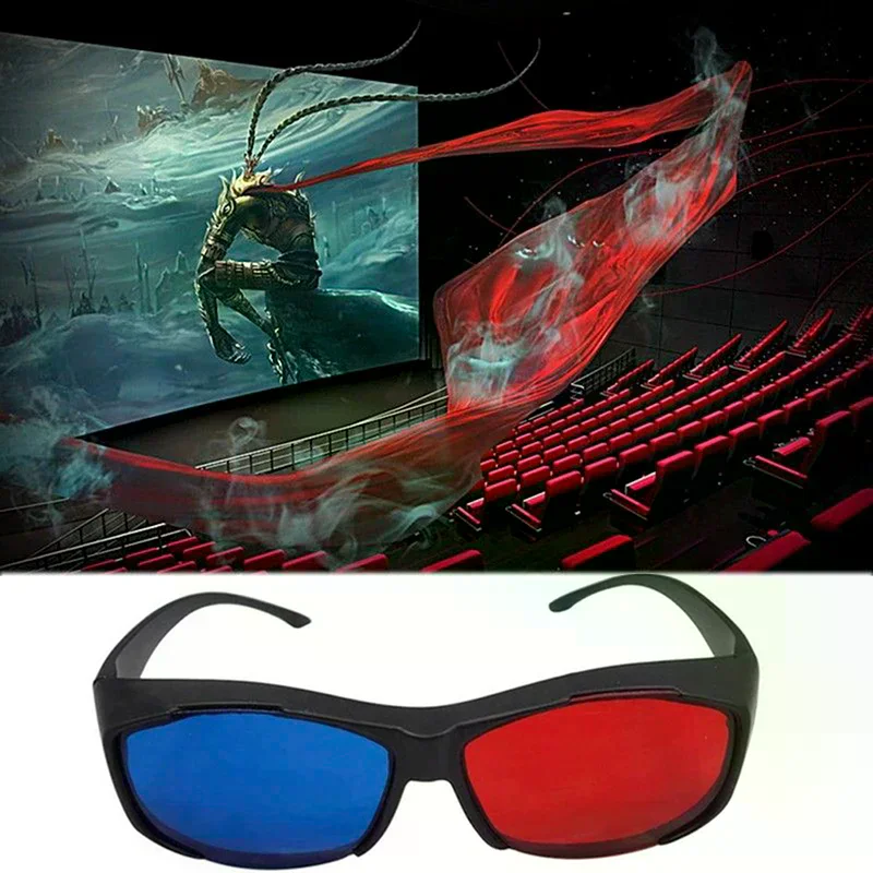 Красные-синие-3d-очки-черная-оправа-для-объемного-анаглифа-ТВ-кино-dvd-игры