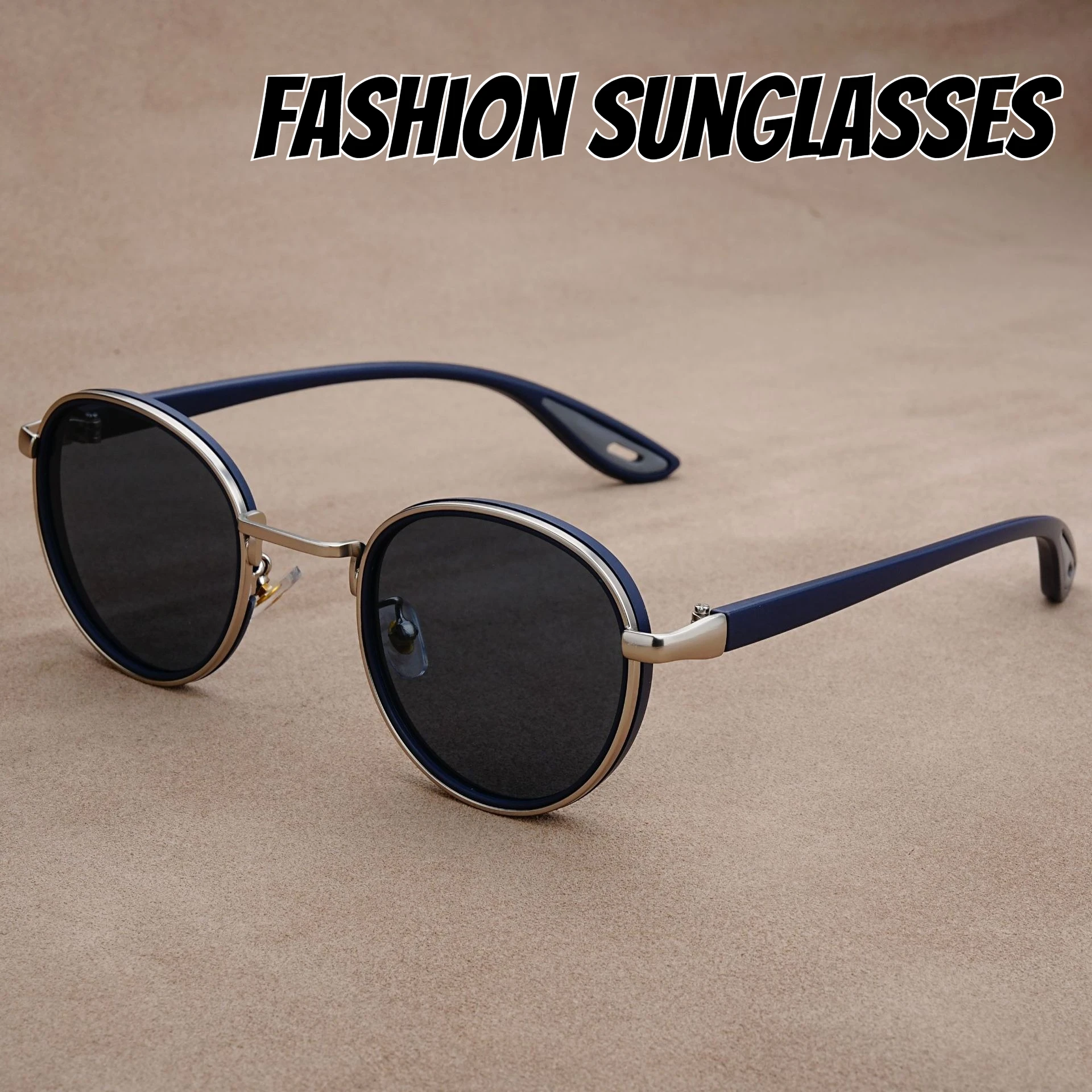 

Men Women New Retro Round Frame UV400 Sunglasses Neutral Fashion Personality High Quality Sunglasses Outdoor Driving Glasses