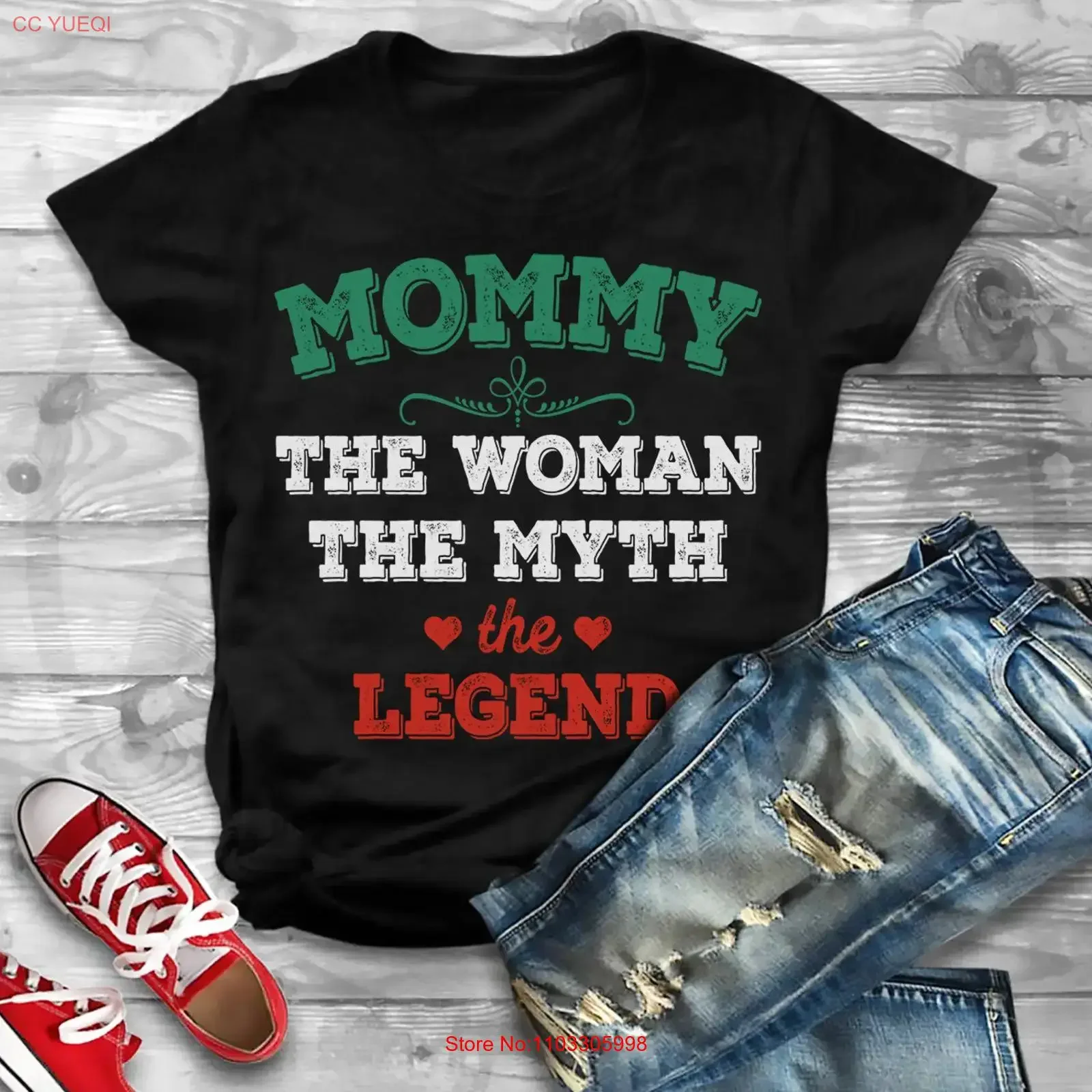 T-shirt Femme Maman Mythe Légende Meilleure Maman du Monde vintage délavé confortable extensible graphique doux streetwear polyvalent homme