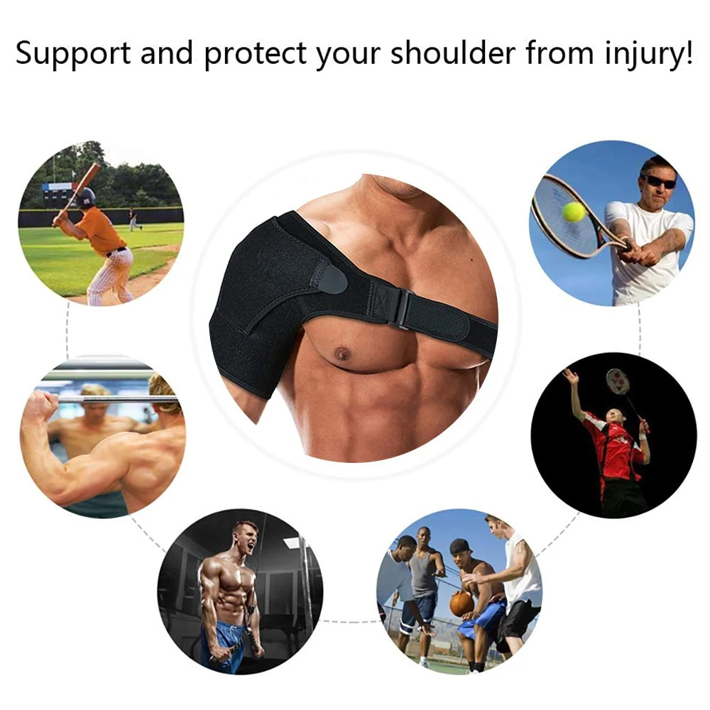 Recovery Shoulder Brace for Men and Women, Shoulder Stability Support Brace, Adjustable Fit Compression Shoulder Sleeve Wrap